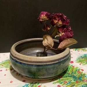 Vintage Hand Made Pottery Ikebana